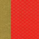 Double Color Washi Takumi rot-gold, 25 cm, 5 Blatt