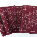 Sashiko Stickerei-Set 5 Untersetzer rot, mit Garn & Nadel