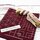 Sashiko Stickerei-Set 5 Untersetzer rot, mit Garn & Nadel