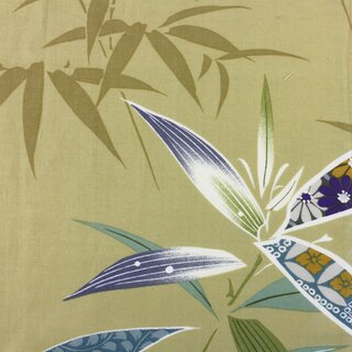 Tischset Stoff, Bambus beige/gold