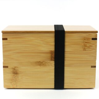 Bambus-Lunchbox, zweistckige Bentobox