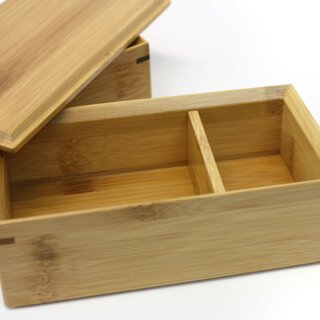 Bambus-Lunchbox, zweistckige Bentobox