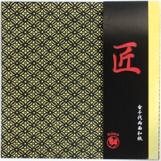 Double Color Washi Takumi Hanabishi schwarz-gold, verschiedene Gr��en