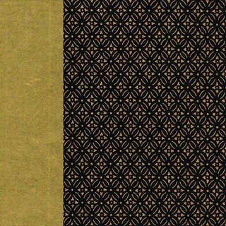 Double Color Washi Takumi Hanabishi schwarz-gold 15 cm, 5 Blatt
