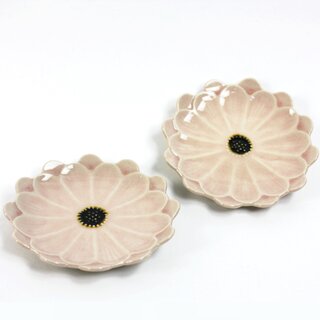 Blütenteller rosa, 2er Set, 12 cm