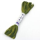 Garn f�r Sashiko, mehrfarbig gr�n-gelb 20 m