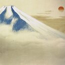 Grußkarte "Fuji über den Wolken", Doppelkarte mit Umschlag