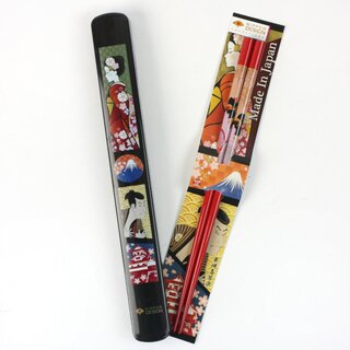 Essst�bchen mit Case Utamaro, St�bchen mit Transportbeh�lter