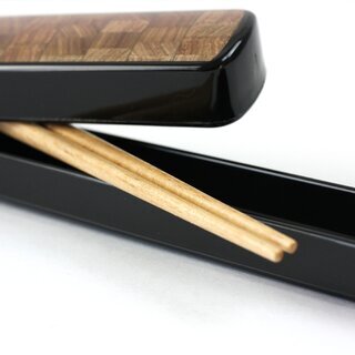 Essst�bchen mit Case, Holzdesign, St�bchen mit Transportbeh�lter