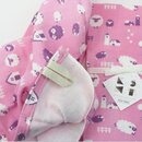 Handtuchset mit Waschlappen, Schäfchen, rosa