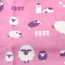 Handtuchset mit Waschlappen, Schäfchen, rosa