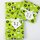 Handtuchset mit Waschlappen, Panda, grün