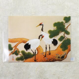 Klarsichtmappe Kranich+Kiefer, gefaltet, 21,7 x 13,5 cm