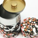 Teedose Kraniche & Pflaumenblüten 100 g, schwarz, mit Metalldeckel