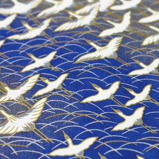 Washibogen Kranich blau 48 x 64 cm