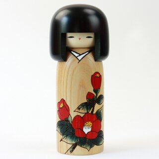 Kokeshi Tsubaki Goyomi (Saison der Kamelien) 19 cm