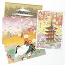 Postkartenset, 4 japanische Postkarten