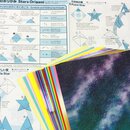 Origami Stars, Papier und Anleitung für 5 Sterne