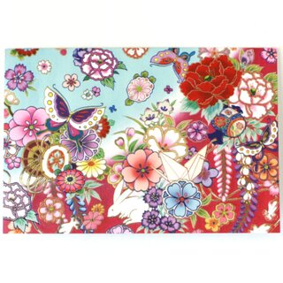 Grukarte Hase & Schmetterling, Doppelkarte mit Umschlag