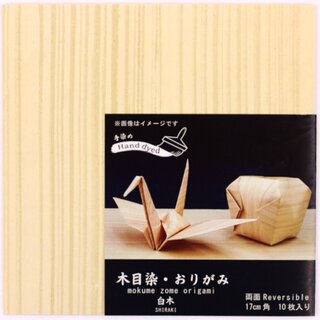 Origamipapier mit Holzdekor, handgefärbt