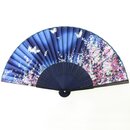 F�cher Bl�ten & Schmetterlinge blau