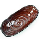 Schale oval rotbraun, 20 x 9,5 cm
