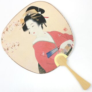 Blattf�cher Uchiwa Sakura Bijin 26 x 17,5 cm