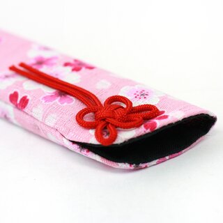 Fächeretui Sakura pink, 22 cm lang