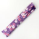 Fächeretui Sakura violett, 22 cm lang
