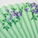 Fächer Clematis, mintgrün, mit Muster...