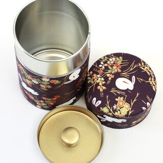 Teedose H�schen dunkelviolett 100 g, mit Metalldeckel