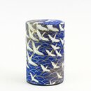 Teedose Kranich 100 g, blau, mit Metalldeckel