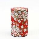 Teedose Kirschbl�te rot 100 g, mit Metalldeckel