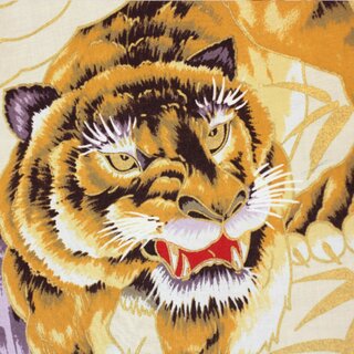 Happi Dragon & Tiger XL,  beige, 114 cm lang