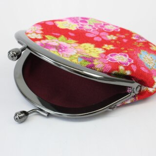 Geldb�rse, Knipsb�rse rot 8,5 x 9,5 cm