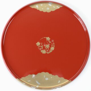Lacktablett Ume no hana rot  30 cm Ø