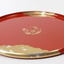 Lacktablett Ume no hana rot  30 cm Ø