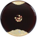 Lacktablett Ume no hana schwarzbraun 30 cm Ø