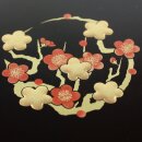 Lacktablett Ume no hana schwarzbraun 30 cm Ø