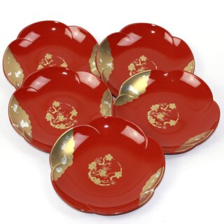Teller Set Ume no hana rot, 5 St.,15 cm  Ø