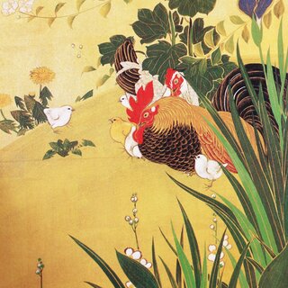 Kunstdruck Shiki no Hana von Suzuki Kiitsu, 27 x 24 cm