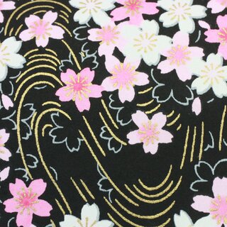 Washibogen Sakuragawa schwarz-rosa 48 x 64 cm
