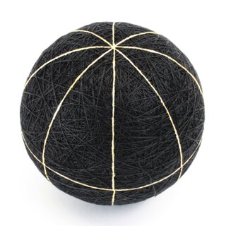 Temari - Fadenball Rohling schwarz, 8 Felder