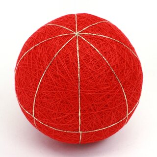 Temari - Fadenball Rohling rot, 8 Felder