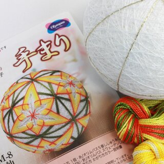 Temari - Fadenball Materialset mit englischer Anleitung