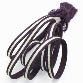 Obischnur, Obijima, lila,silber