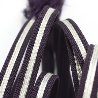 Obischnur, Obijima, lila,silber