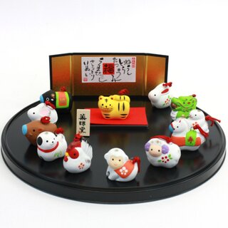 Jahrestier-Reigen, gro� - die zw�lf Erdzweige