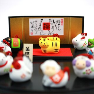 Jahrestier-Reigen, gro� - die zw�lf Erdzweige