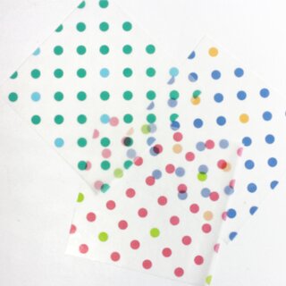 Glassine Origami Dot, 3 Farben Mix, 15 cm